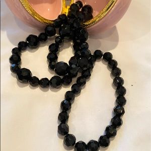 Black Beaded Bracelet Trio